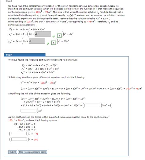 Finding Complementary Function 的图像结果