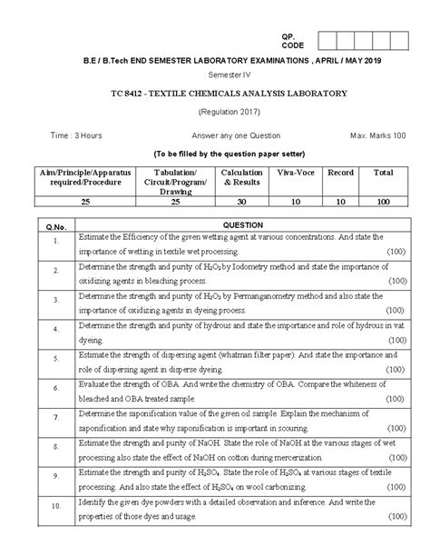 TC 8412 - 56 - B / B END SEMESTER LABORATORY EXAMINATIONS , APRIL / MAY ...
