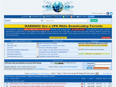 The Best Torrent Sites of 2015: EZTV Suffers Extended Downtime (Updated)