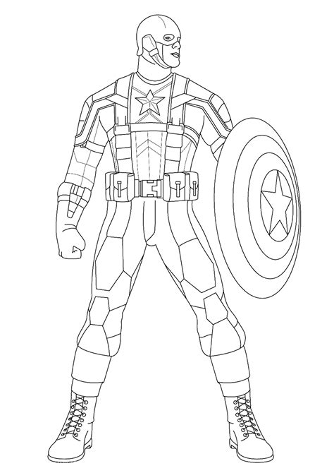 Captain America Printable Coloring Pages