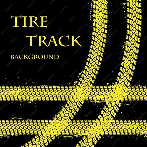 Premium Vector | Black background with yellow tire tracks and sample text