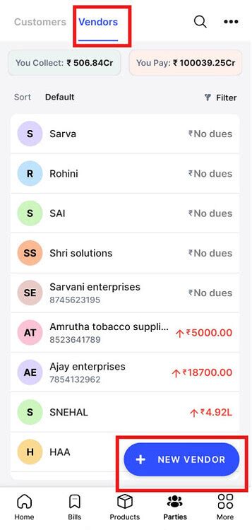 How to add vendor billing address on mobile? - General - Swipe