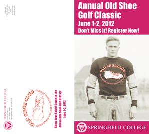 Fillable Online Annual Old Shoe Golf Classic - Springfield College Fax ...