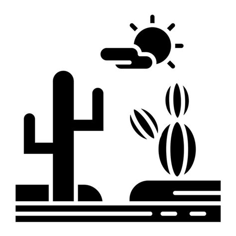 Estilo de ilustração vetorial de paisagem do deserto | Vetor Premium