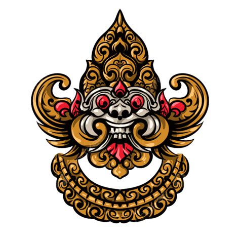 Balinese Leak Mask Ornament, Balinese Ornament, Leak, Leak Bali PNG Transparent Clipart Image ...