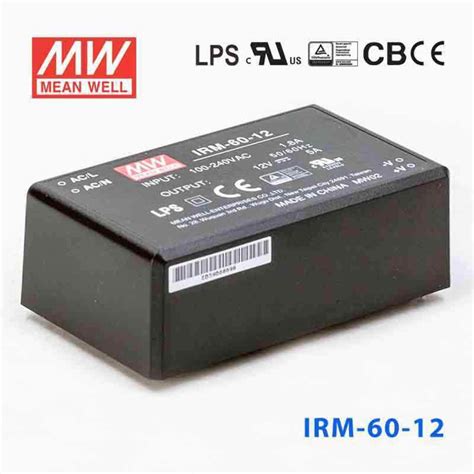 Mean Well IRM-60-12 Switching Power Supply 60W 12V 5A - Encapsulated - Walmart.com