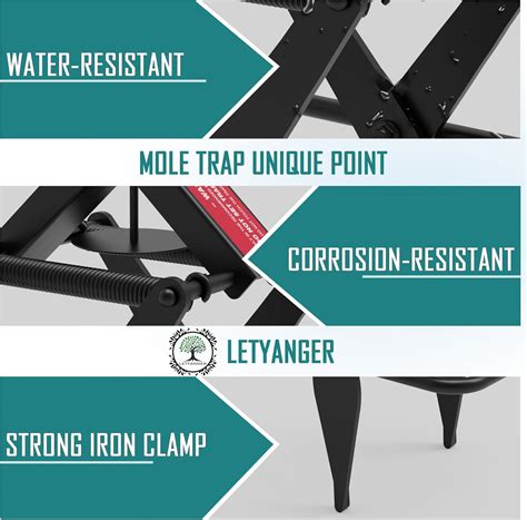 LETYANGER Mole Traps, Black Galvanized Steel Scissor Trap, India | Ubuy
