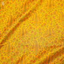 Handloom Banarasi Nawabi Ambi Tanchoi Silk Fabric – Khinkhwab