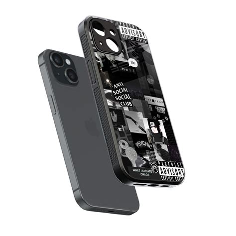 Anti Social Social Club Dark Edition Phone Cover for Iphone 13 | Glass ...