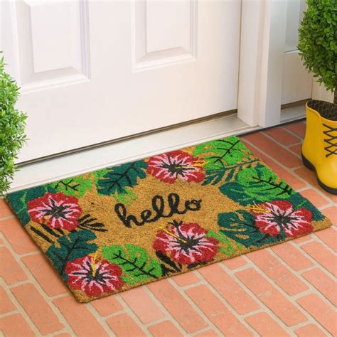 Buy LUXE HOME Coir Floral Printed Doormat - 71x45cm from Luxe Home at ...