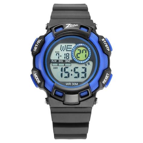 Buy Online Zoop Digital Watch with Digital Dial & Black Strap for Boys ...