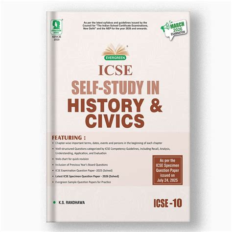 Evergreen ICSE Self Study in HISTORY AND CIVICS For Class 10 - Latest ...