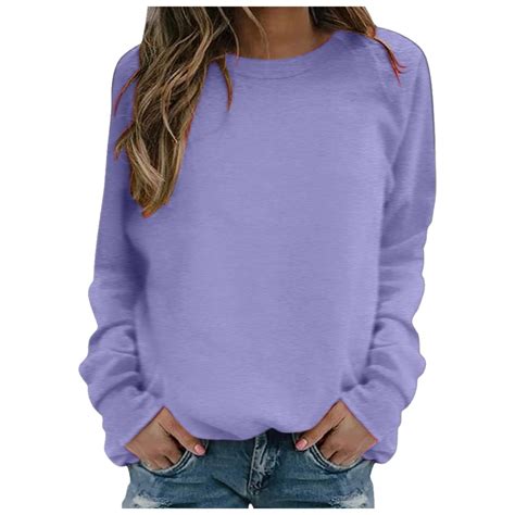 JUMESGU Womens Sweatshirts Trendy Crewneck Sweatshirt Women Tunic Shirt ...