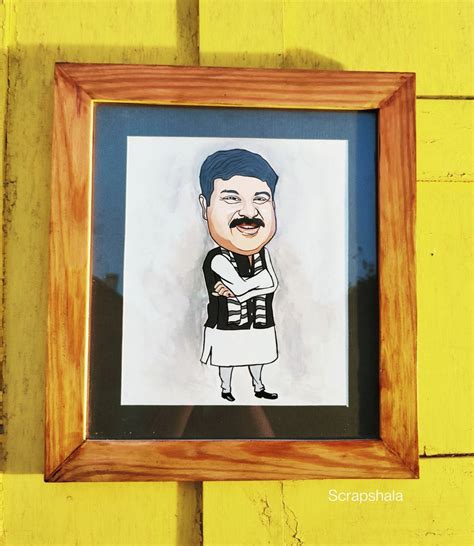 Personalized Handpainted Caricature Frame | Sustainable Thank You Gift ...