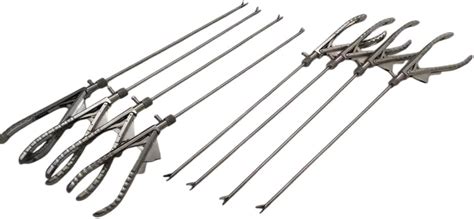 8pc Laparoscopic Gun-Type Needle Holder Curved Left and Right Hand ...