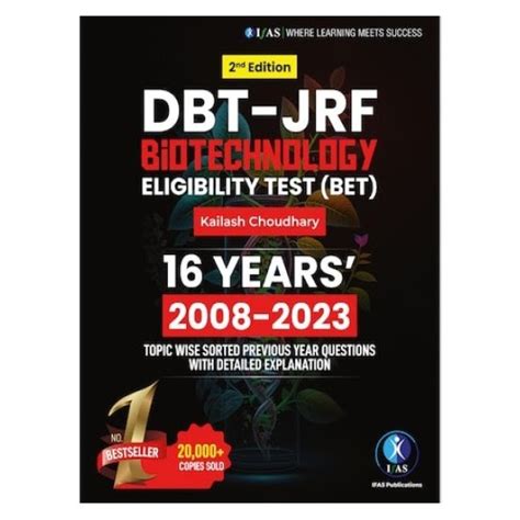 DBT- JRF Biotechnology Eligibility Test ( 2008 - 2023 ) | By Kailash ...