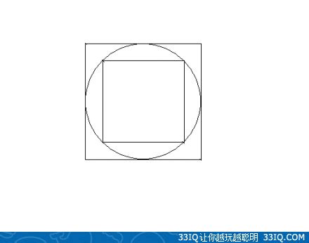 如图，大正方形的内接圆内接一正方形，求小正方形面积与大正方形面积的比... #54057-趣味几何-数学天地-33IQ