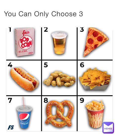 You Can Only Choose 3 | @TommyMakesMemes | Memes