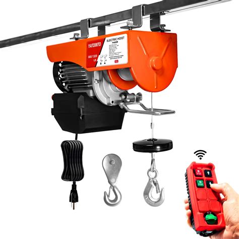 Buy 120V Heavy-Duty Electric Hoist - 1320 LBS Capacity, 39ft Lifting ...