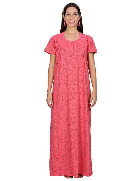 Buy 9shines Label Stylish Cotton Blend Nighty Maxi for Women | Full ...