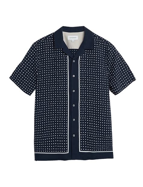 Buy Linen Tencel Border Print Shirt at Marks & Spencer
