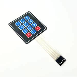 Yellow Tommy 4x3 Matrix Keypad Module | 12-Key Membrane Switch Input ...