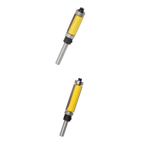 FLAWISH Pack of 2pcs Straigth Shank Carbide Flush Trim Trimmer Router ...