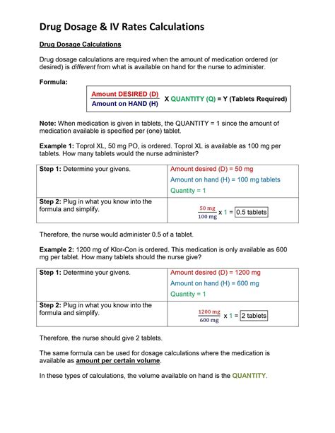 Dosage calculation dosage calculation for nursing practice – Artofit