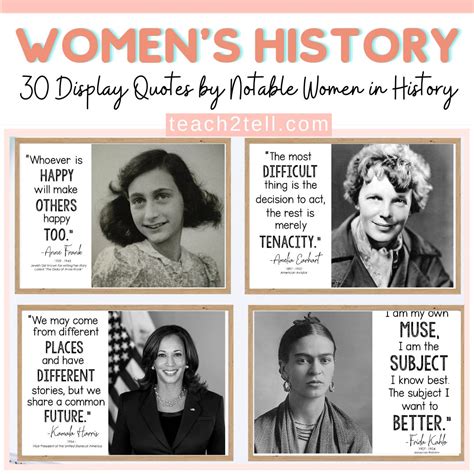 Women's History Month Posters: Inspirational Quotes (digital Download ...