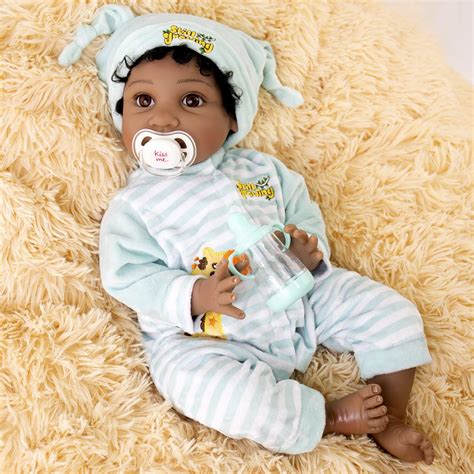Buy AoriReborn Baby Dolls Black Americans Lifelike Reborn Baby Boy Look ...