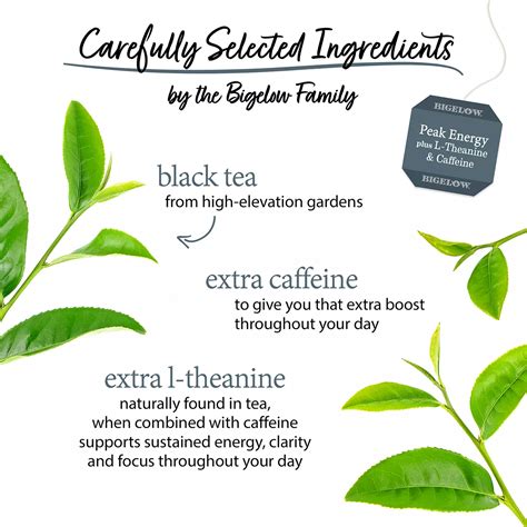 Bigelow Peak Energy Black Tea Plus L-Theanine & Caffeine - Shop Tea at ...