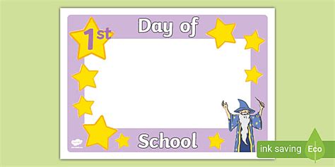 First Day of School 2021 Wizard Photo Booth Frame Cut-Outs