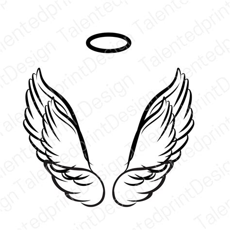 Angel Wings SVG | Angel Wing Vector | Angel Svg | Halo Svg | Angel ...