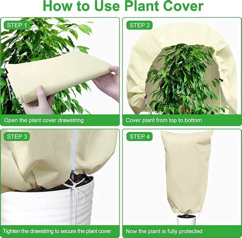 Buy 2 Pack Plant Covers Freeze Protection Bags Reusable Warm Shrub ...