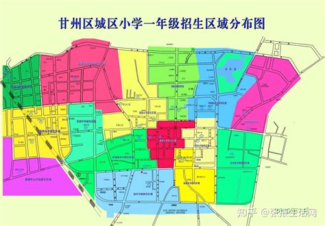 鄂城区2022年主城区中学划片招生片区示意图