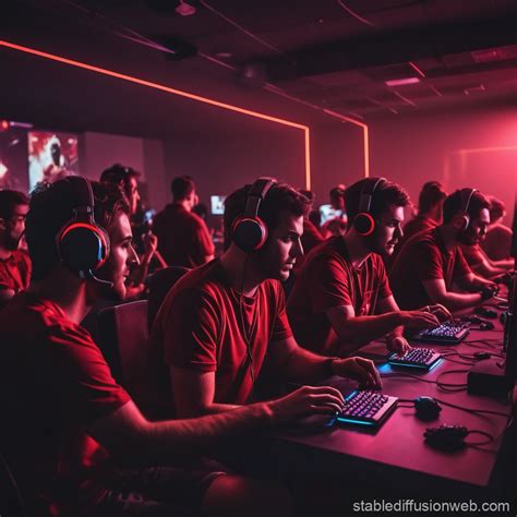 Gaming Dark Red Color Event | Stable Diffusion Online