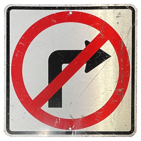 “NO RIGHT TURN” SIGN / SYMBOL | Air Designs