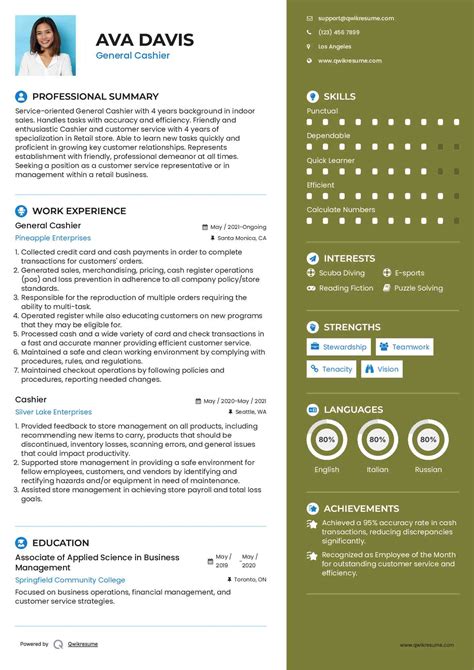 10+ Cashier Resume Samples & Templates for 2025