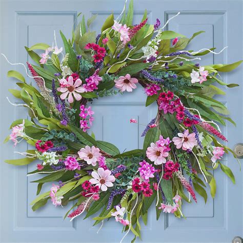 Spring Wreaths For Front Door How To Make An Asymmetrical Spring