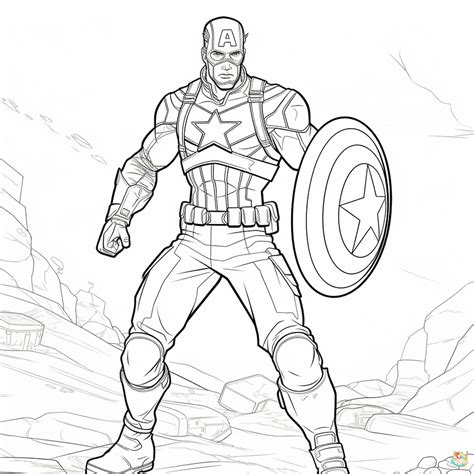 Captain America Sam Wilson Coloring Pages
