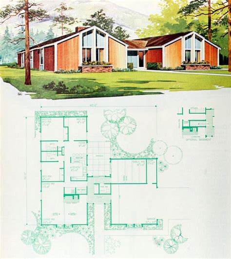 Contemporary Ranch Plans 1970s