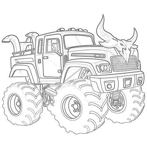 Monster Trucks Coloring Pages Printable [2025]