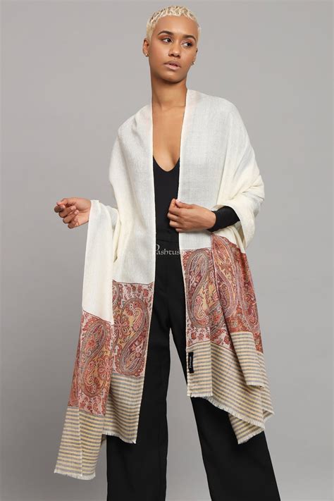 Pashtush Womens Extra Fine Wool Shawl, Ethnic Woven Palla Design, Ivor ...