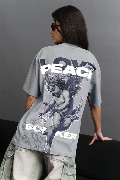Buy Cupid Love And Peace Premium Oversized T-shirt | BonkersCorner