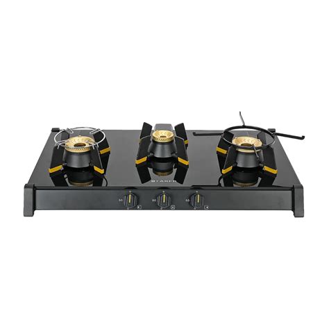 Faber 75 cm 3 Burner Cooktop Genius Series GENIUS 753 AI BK on Decure.in