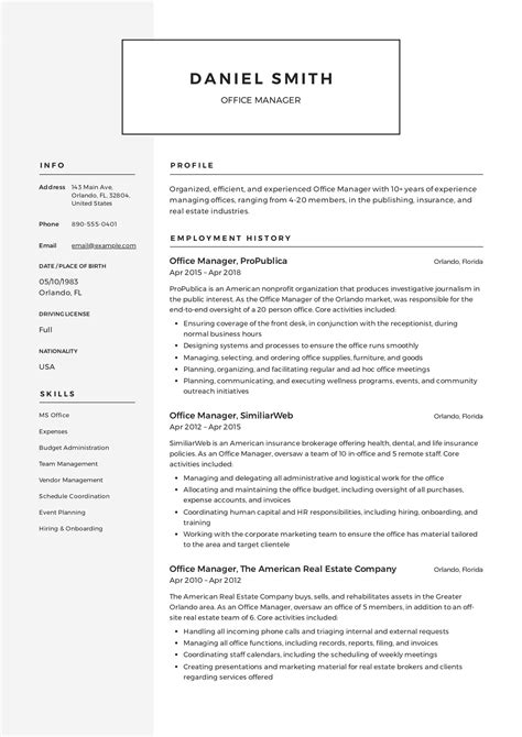 Guide: Office Manager Resume [ + 12 Samples ] | PDF | 2019
