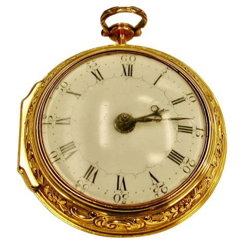 22ct Gold Repousee Pair-Cased Pocket Watch Maker Thomas Rea 1769 For ...