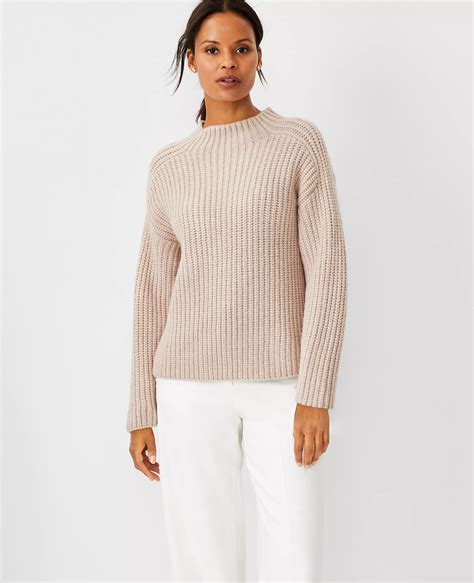 Ribbed Mock Neck Sweater