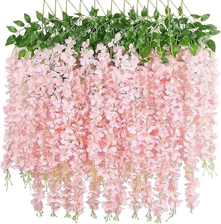 Buy WELL ART GALLERY Ployester,Plastic Artificial Flower (Set of 5 ...