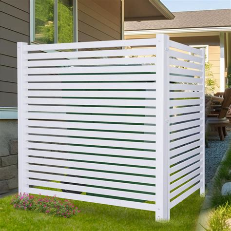 WEEDING 36"W X 45"H Outdoor Privacy Screen, Vinyl Air Conditioner Fence ...